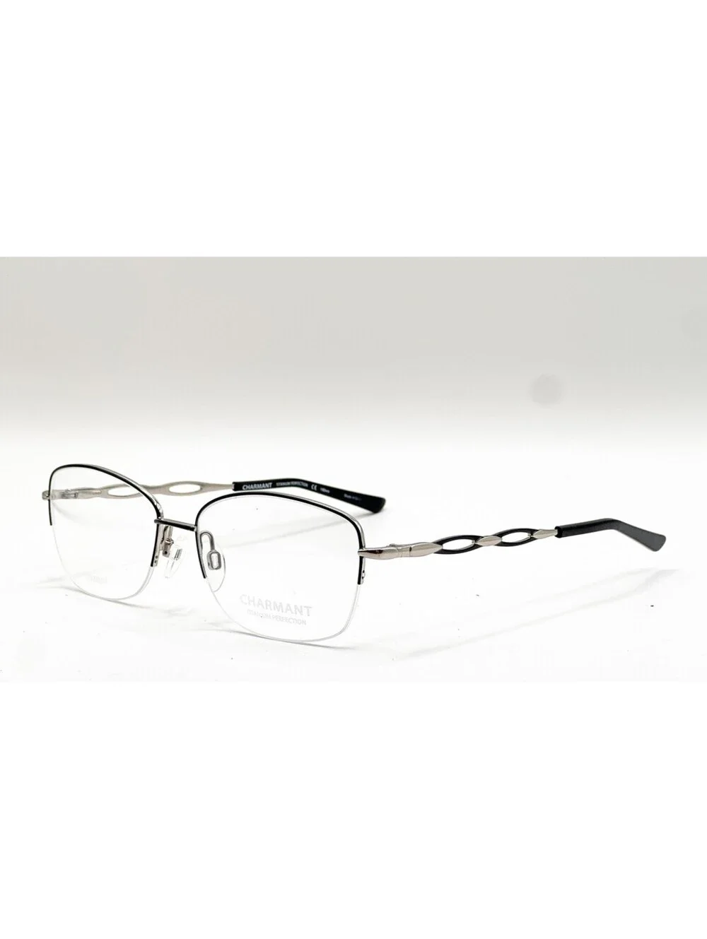 Charmant CH29201 BK Black Geometric Authentic Eyeglass Frames 54-17-140
